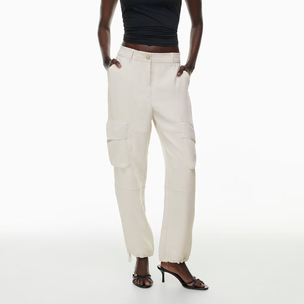 Aritzia Cargos | Wilfred High-Rise Japanese Crepe Project Cargo Pants